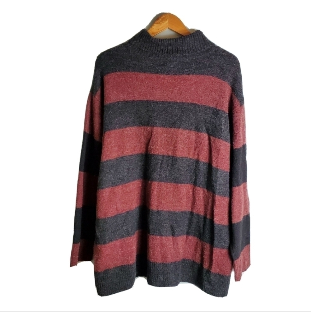 NEW Treasure & Bond Wide Striped Turtleneck Sweate - Picture 2 of 5